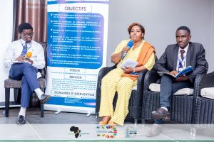 Pannel between Mr. Paluku Mathe, CEO of Afroagripreneurs Network with Me. Nelly Lumbulumbu, Cordinator of Sauti ya Mama Mkongomani on gender and climate.